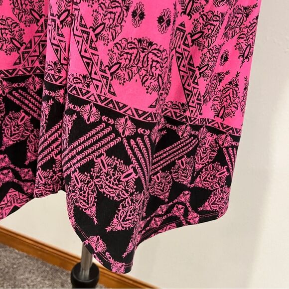 Apt 9 Pink and Black Patterned v-neck mini nightgown Dress size small - Picture 4 of 11